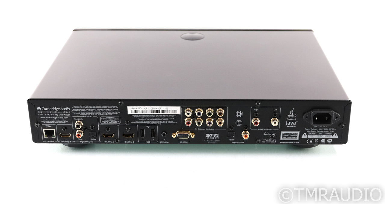 Cambridge Audio Azur 752BD Universal Blu-ray Player; 752-BD; Black; Remote