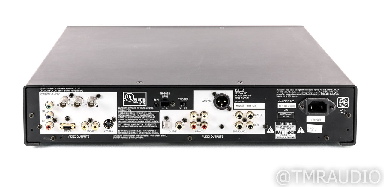 Lexicon RT-10 CD / SACD / DVD Player; RT10; Remote