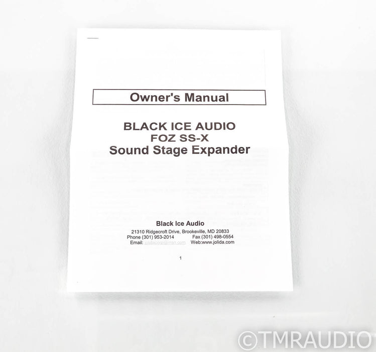 Black Ice Audio FOZ SS-X Stereo Tube Soundstage Enhancer; Jolida; SSX
