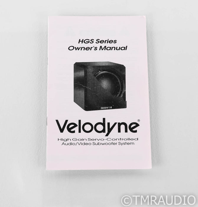 Velodyne HGS-12 12" Powered Servo Controlled Subwoofer; HGS12