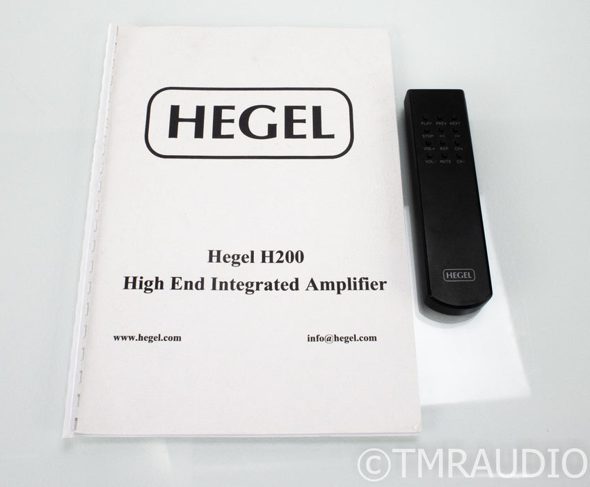 Hegel H200 Stereo Integrated Amplifier; H-200; Remote