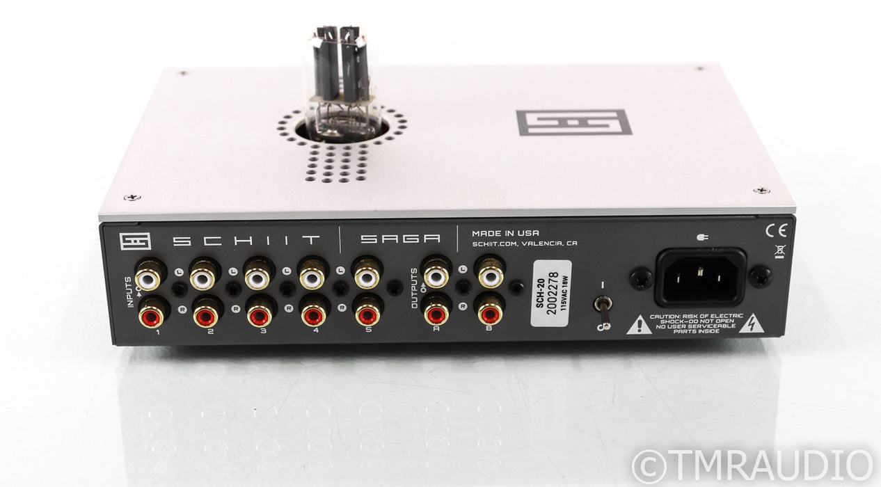 Schiit Saga Stereo Tube Hybrid Preamplifier; Remote; Silver
