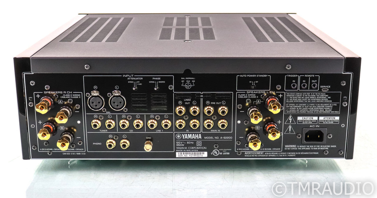 Yamaha A-S2200 Stereo Integrated Amplifier; AS2200; Black; Remote
