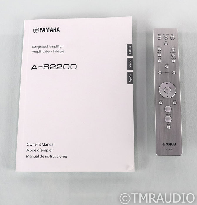 Yamaha A-S2200 Stereo Integrated Amplifier; AS2200; Black; Remote
