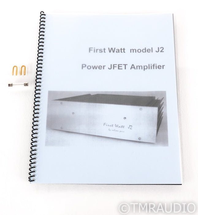 First Watt J2 Stereo Power Amplifier; Silver; J-2; Nelson Pass