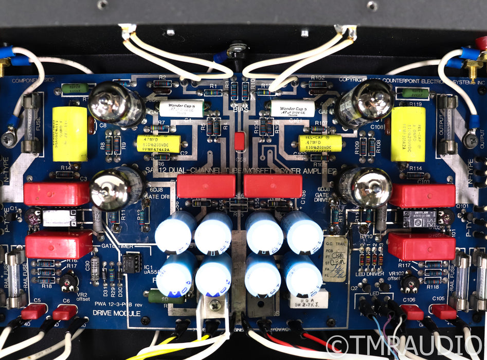 Counterpoint SA-12 Vintage Tube Hybrid Stereo Power Amplifier; SA12 (SA100 Faceplate)