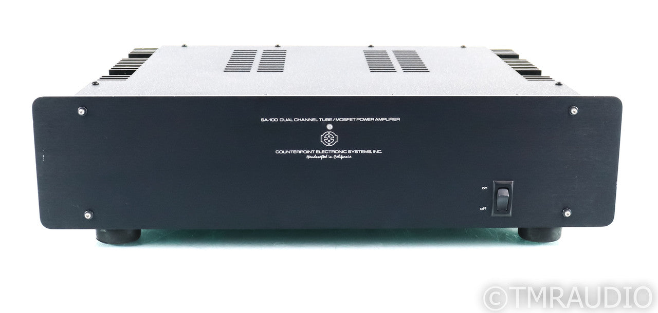 Counterpoint SA-12 Vintage Tube Hybrid Stereo Power Amplifier; SA12 (SA100 Faceplate)