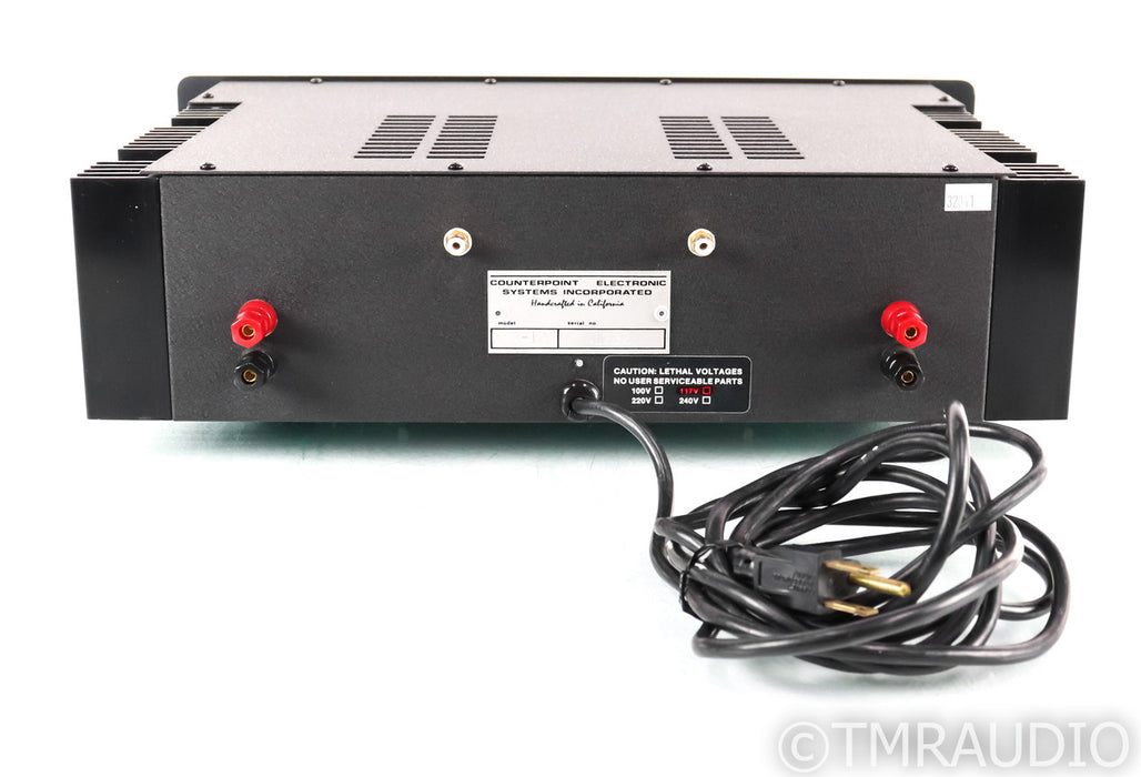 Counterpoint SA-12 Vintage Tube Hybrid Stereo Power Amplifier; SA12 (SA100 Faceplate)
