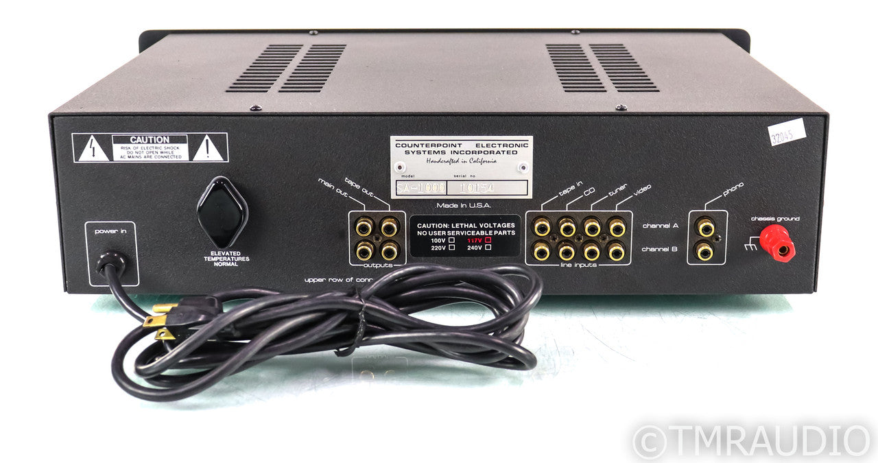 Counterpoint SA-1000 Stereo Tube Hybrid Preamplifier; MM/MC Phono; SA1000; Black