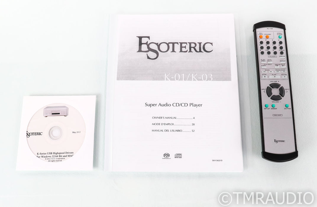 Esoteric K-01 SACD / CD Player; K01: DAC; Remote