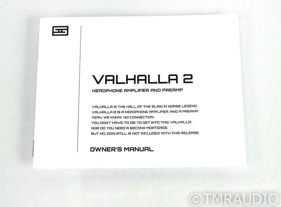 Schiit Valhalla 2 Tube Headphone Amplifier; Black