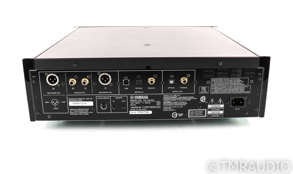 Yamaha CD-S2100 SACD / CD Player; Black; CDS2100; Remote (New/Open Box)