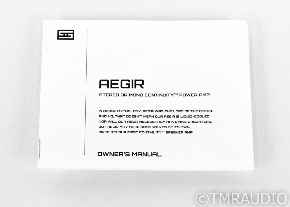 Schiit Aegir Stereo / Mono Power Amplifier; Single; Continuity