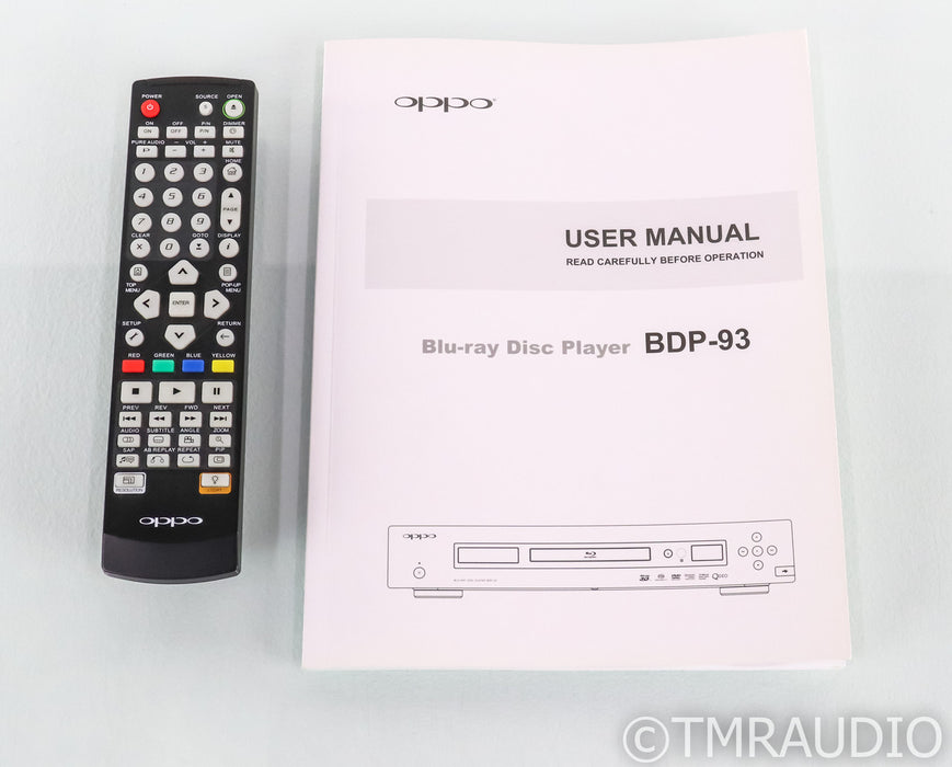Oppo BDP-93 Universal Blu-Ray Player; BDP93; Remote