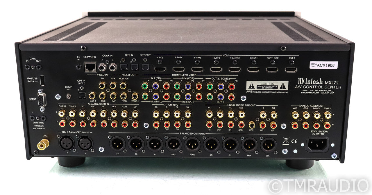 McIntosh MX121 7.1 Channel Home Theater Processor; MX-121; MM Phono; Remote (1/0)