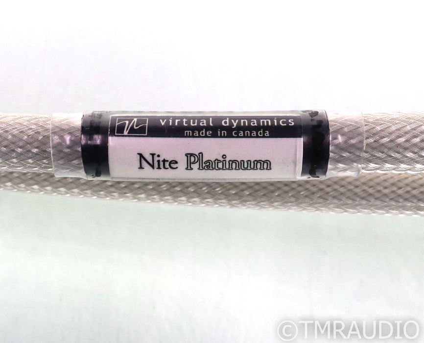Virtual Dynamics Nite Platinum XLR Cables; 1m Pair Balanced Interconnects