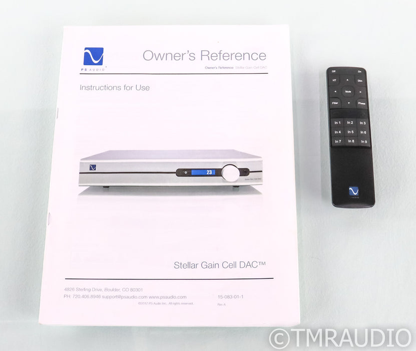 PS Audio Stellar Gain Cell DAC; D/A Converter; Remote (Used)
