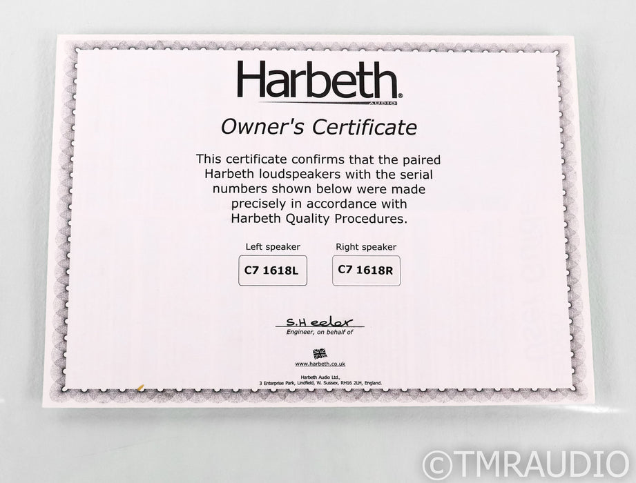Harbeth Compact 7ES-3 30th Anniversary Monitor Speakers