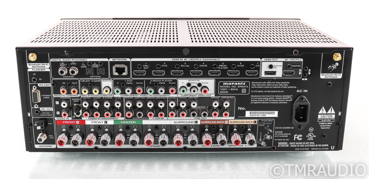Marantz SR5013 7.2 Channel Home Theater Receiver; Remote; 4K UHD