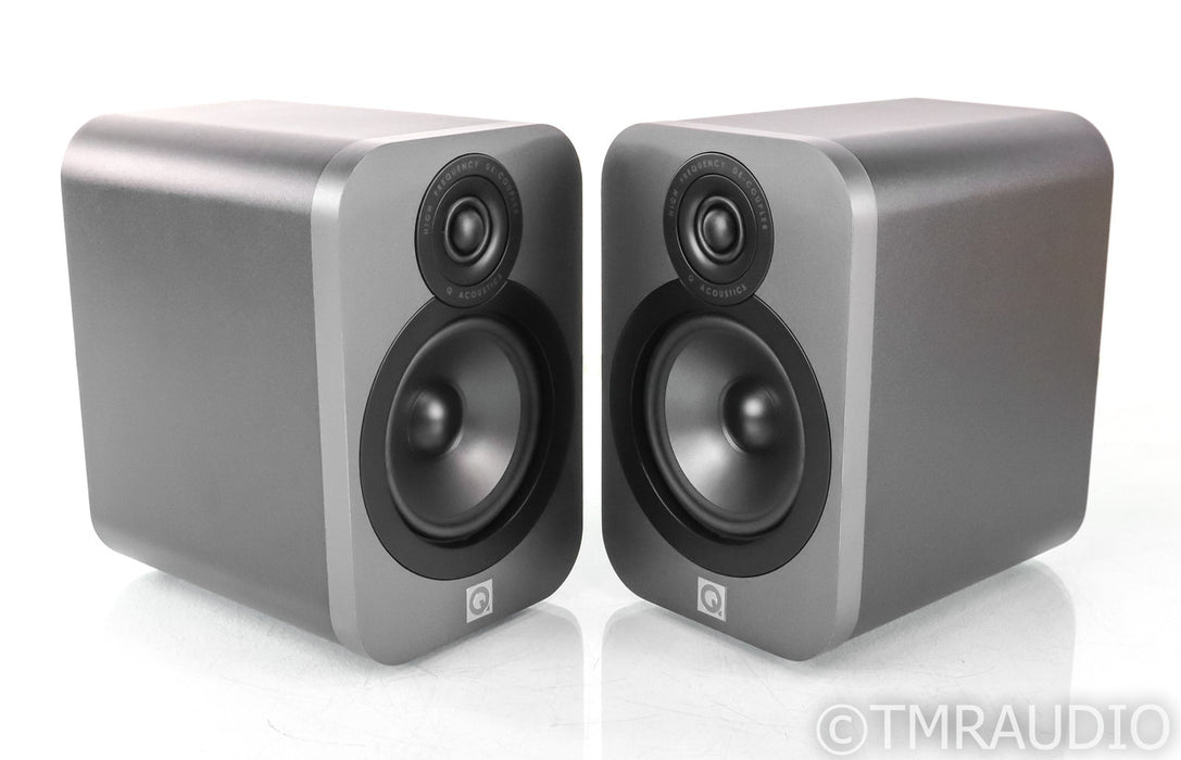 Q Acoustics 3020 Bookshelf Speakers; Matte Graphite Pair