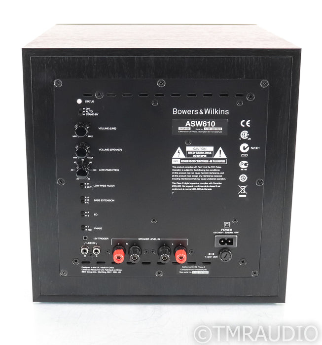 B&W ASW610 10" Powered Subwoofer; ASW 610; Black Ash