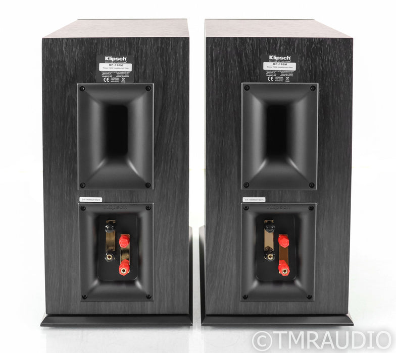 Klipsch RP-160M Bookshelf Speakers; RP160M; Black Pair