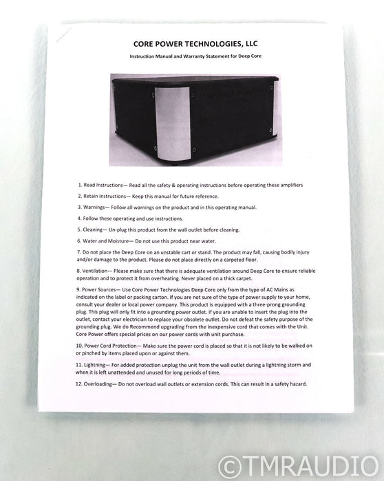 Core Power Technologies Deep=Core 1800 AC Power Line Conditioner; DeepCore; 15A