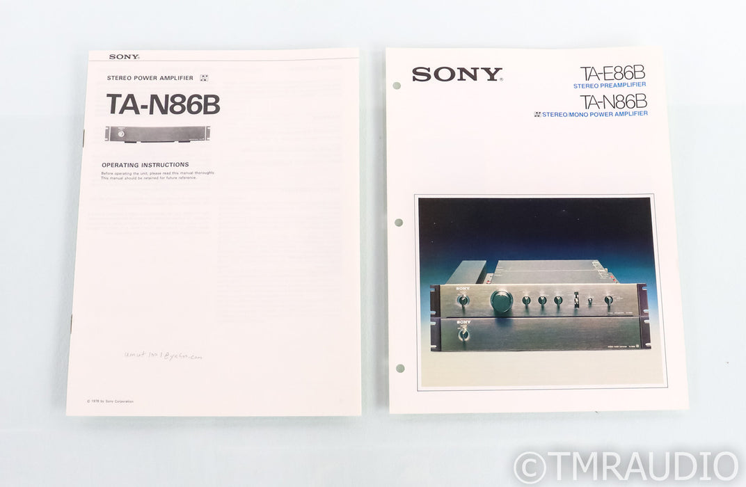 Sony TA-N86B Vintage Stereo Power Amplifier; TAN86B; Upgraded Binding Posts