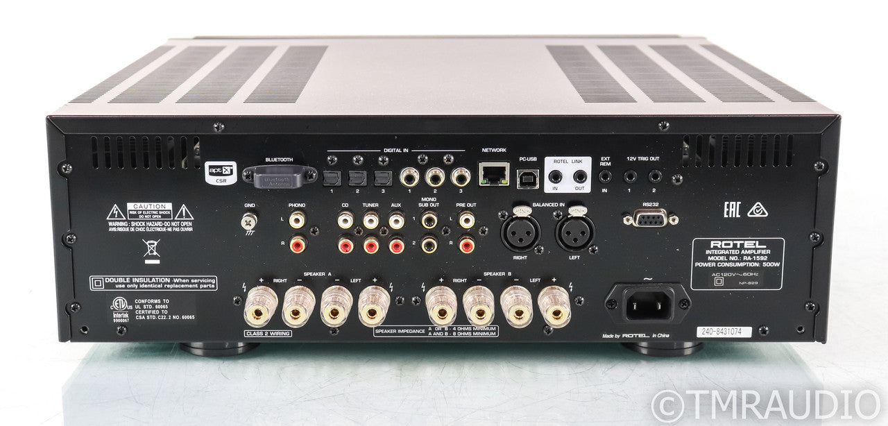 Rotel RA-1592 Stereo Integrated Amplifier; RA1592; Remote; MM Phono