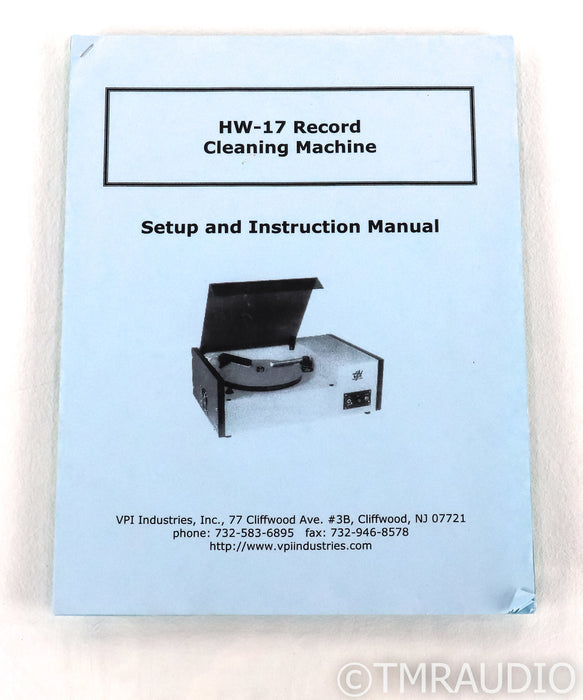 VPI HW-17 Record Cleaning Machine; HW17; White