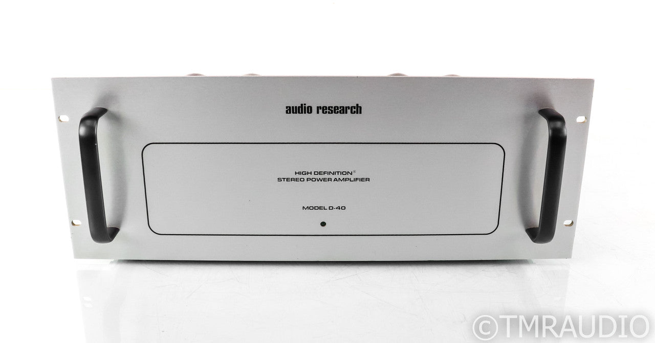 Audio Research D40 Vintage Stereo Tube Power Amplifier; D-40; Silver