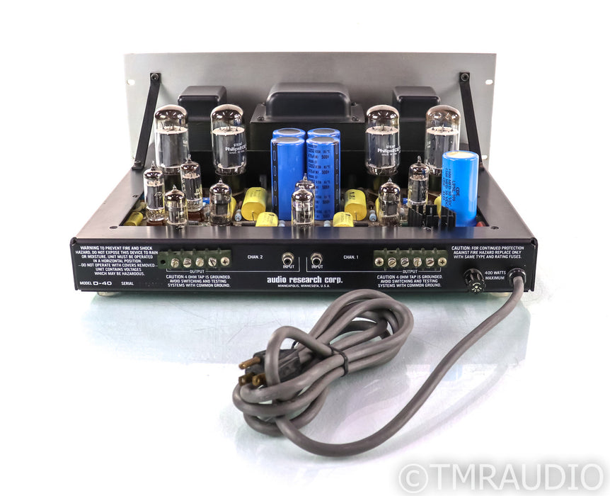 Audio Research D40 Vintage Stereo Tube Power Amplifier; D-40; Silver
