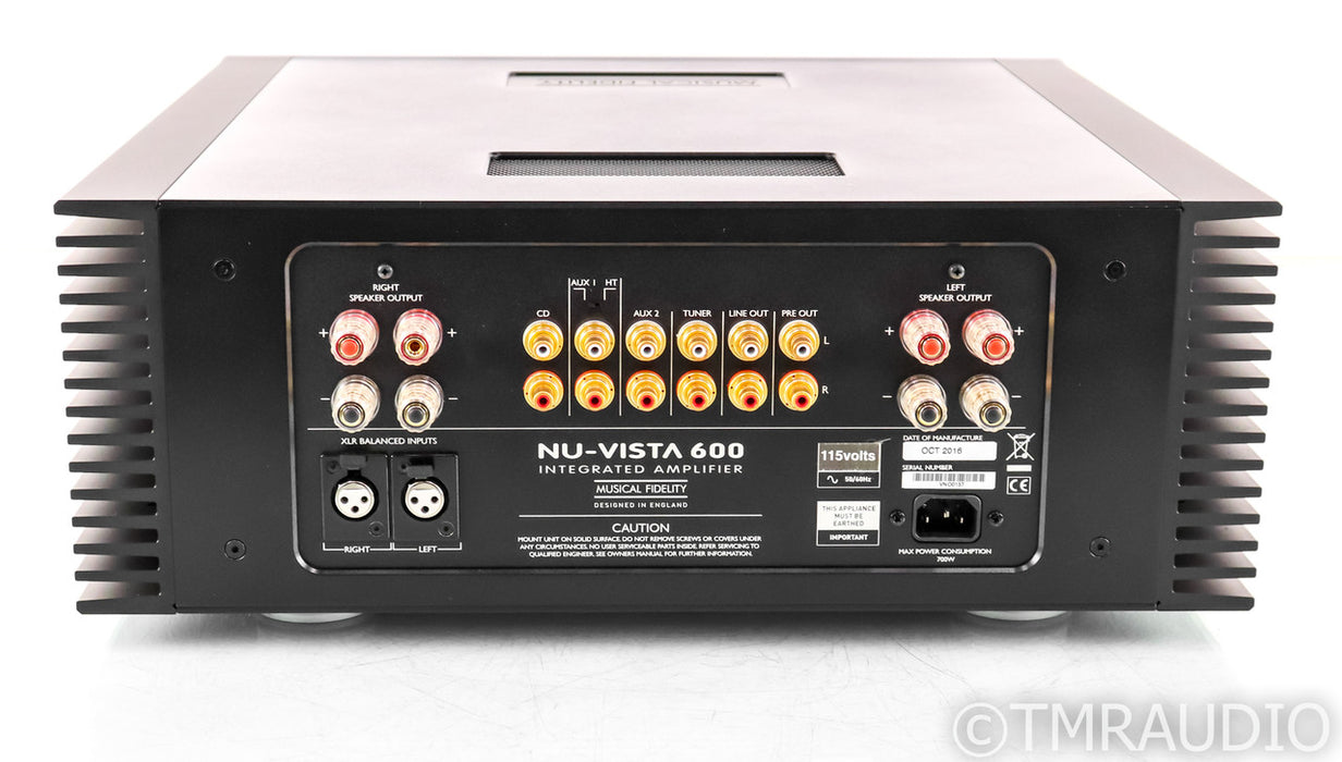 Musical Fidelity  Nu-Vista 600 Stereo Integrated Amplifier; Silver (Open Box w/ Warranty)