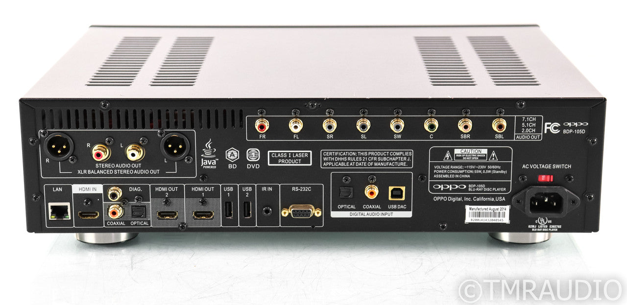 Oppo BDP-105D Universal Blu-Ray Player; BDP105D; Darbee Edition; Remote