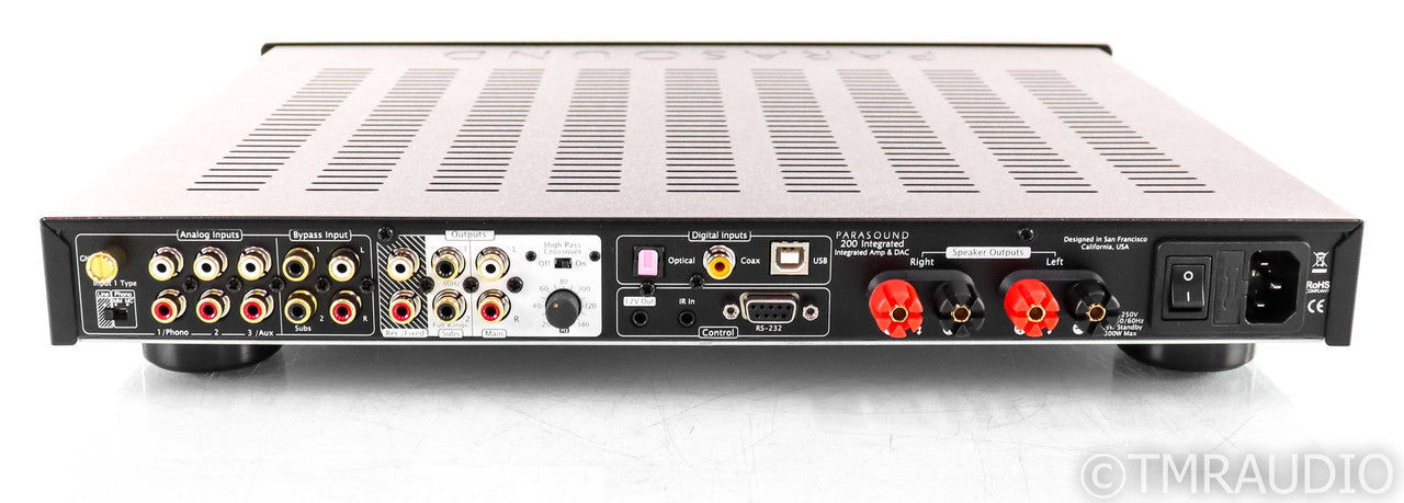 Parasound 200 Integrated Stereo Integrated Amplifier; MM / MC Phono; DAC