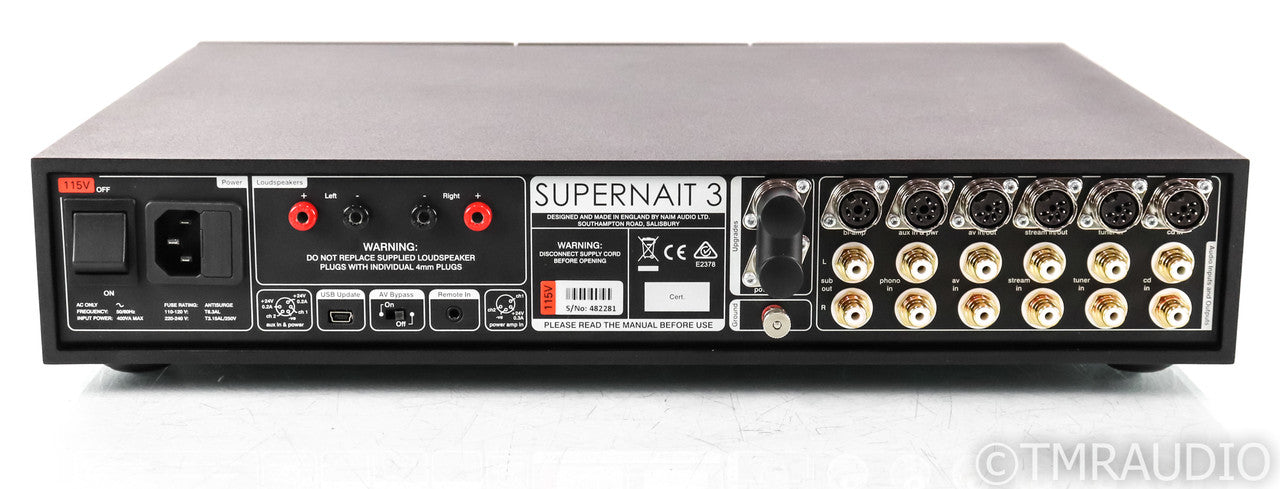 Naim Supernait 3 Stereo Integrated Amplifier; Remote (Open Box w/ Warranty)