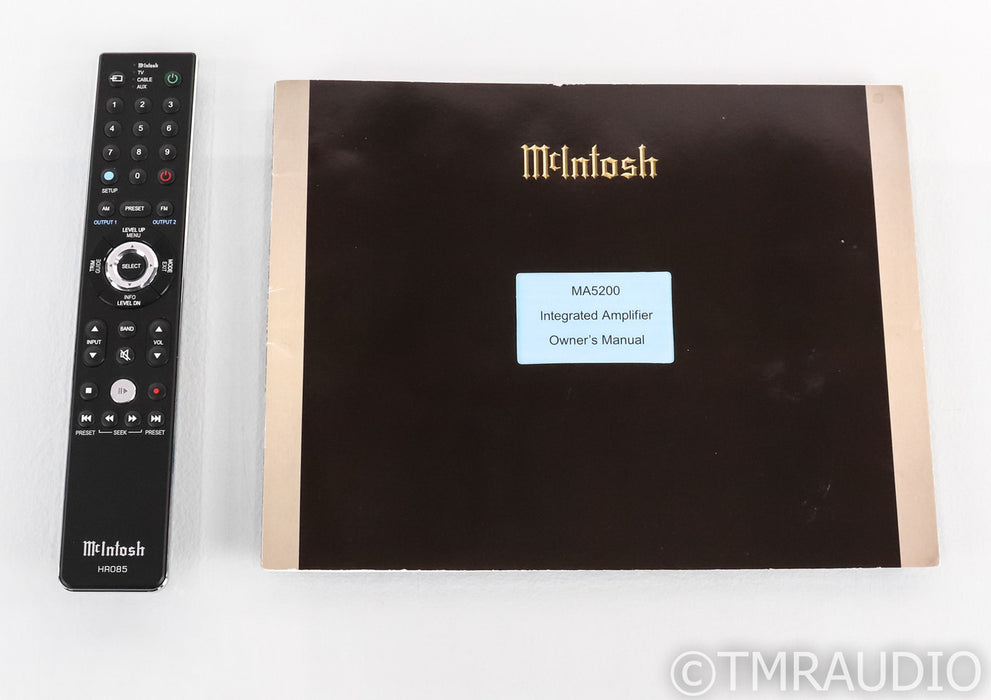 McIntosh MA5200 Stereo Integrated Amplifier; MA-5200; MM Phono; Remote