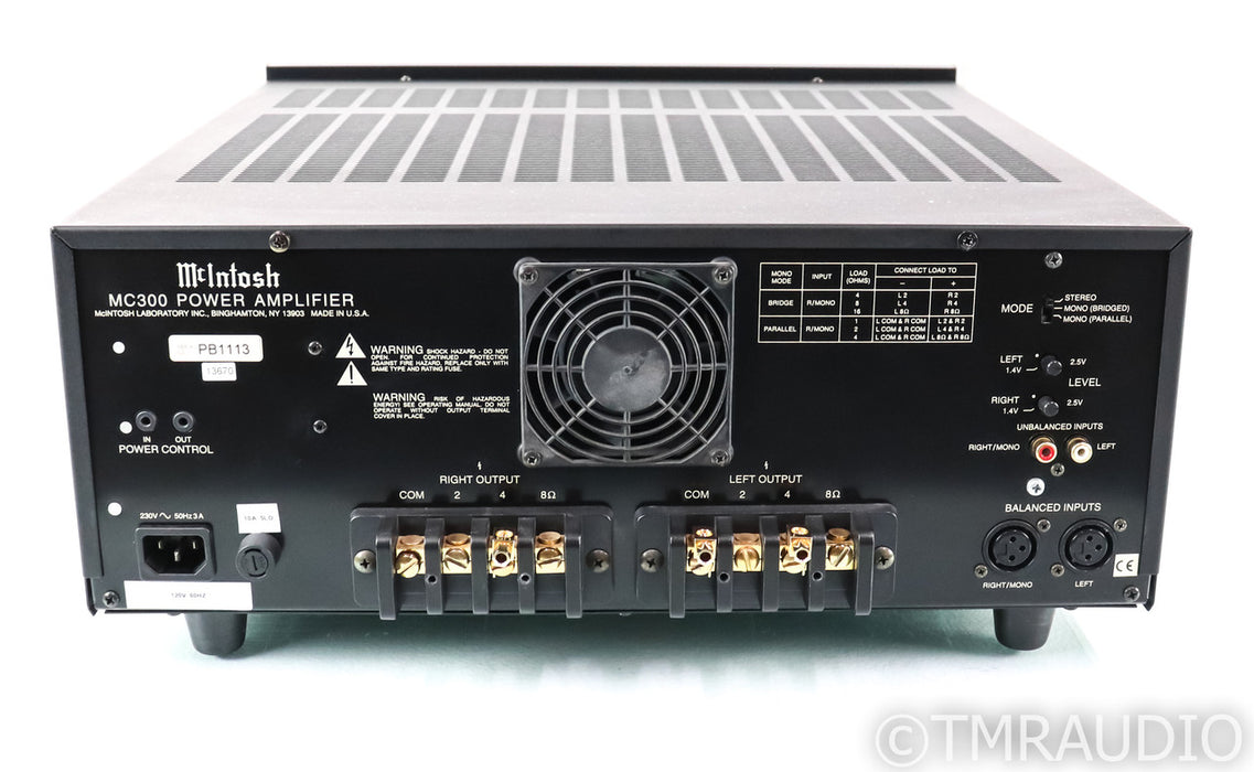 McIntosh MC300 Stereo Power Amplifier; MC-300