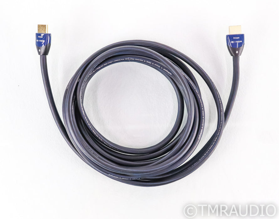 AudioQuest Ocean HDMI Cable; 12ft Digital Interconnect; 4K UHD; HDR (1/0)