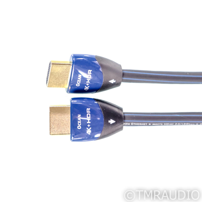 AudioQuest Ocean HDMI Cable; 4ft Digital Interconnect; 4K UHD; HDR
