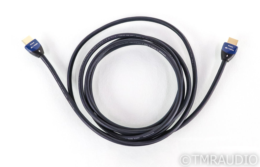 AudioQuest Ocean HDMI Cable; 8ft Digital Interconnect; 4K UHD; HDR