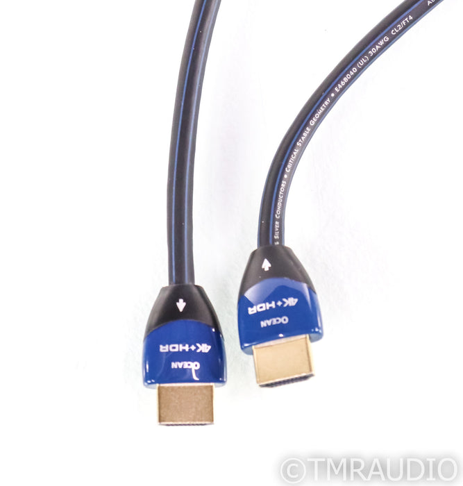 AudioQuest Ocean HDMI Cable; 8ft Digital Interconnect; 4K UHD; HDR
