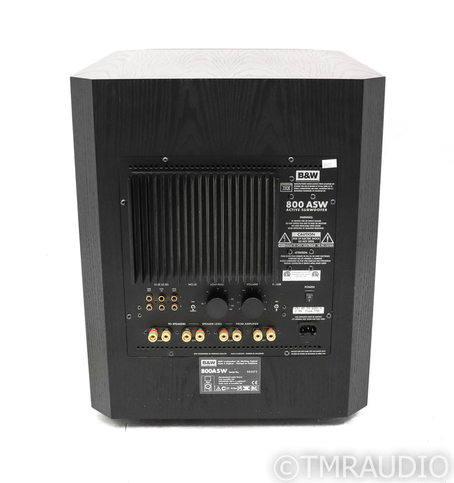 B&W ASW 800 v1 12" Powered Subwoofer; ASW800; Black Ash