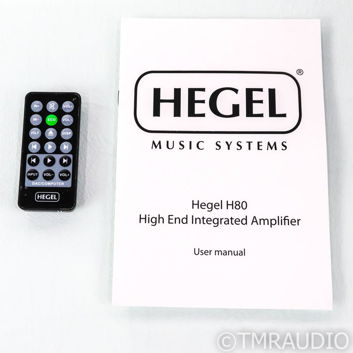 Hegel H80 Stereo Integrated Amplifier; H-80; Black; Remote