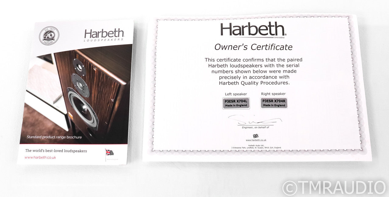 Harbeth P3ESR 40th Anniversary Bookshelf Speakers; Olive Pair; P3
