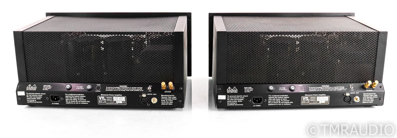 VTL MB-250 Mono Tube Power Amplifier; Black Pair; MB250; Vacuum Tube Logic