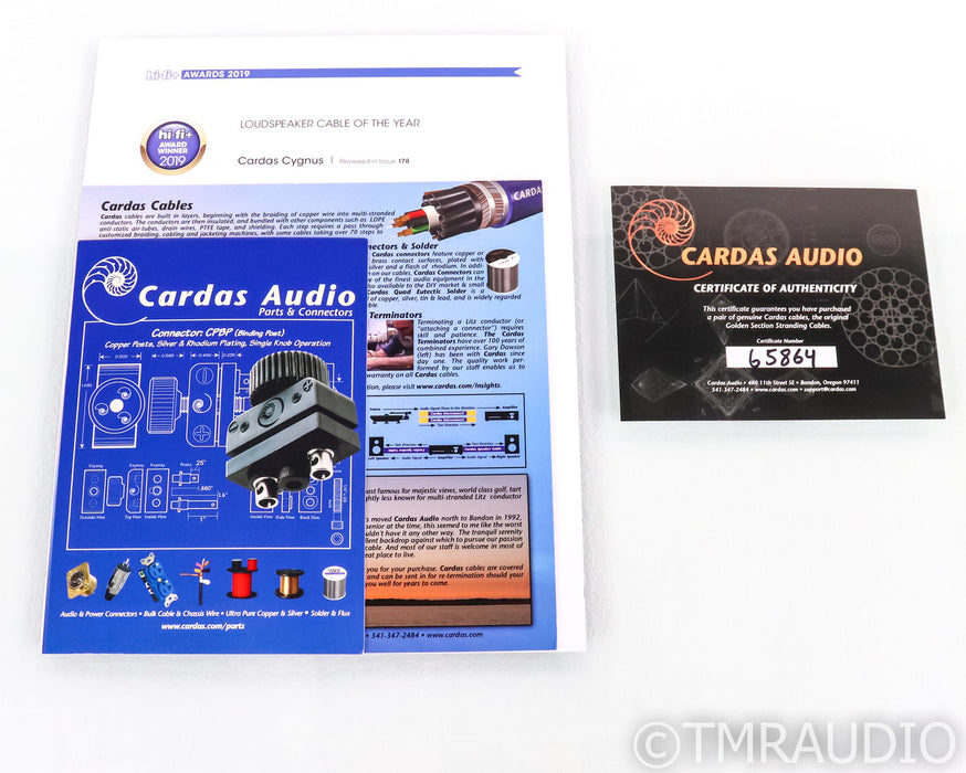 Cardas Audio Clear Cygnus Speaker Cable; 0.5m; Single