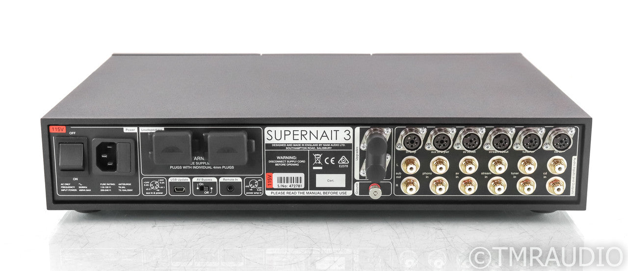 Naim Supernait 3 Stereo Integrated Amplifier; Remote (Open Box w/ Warranty) (1/1)