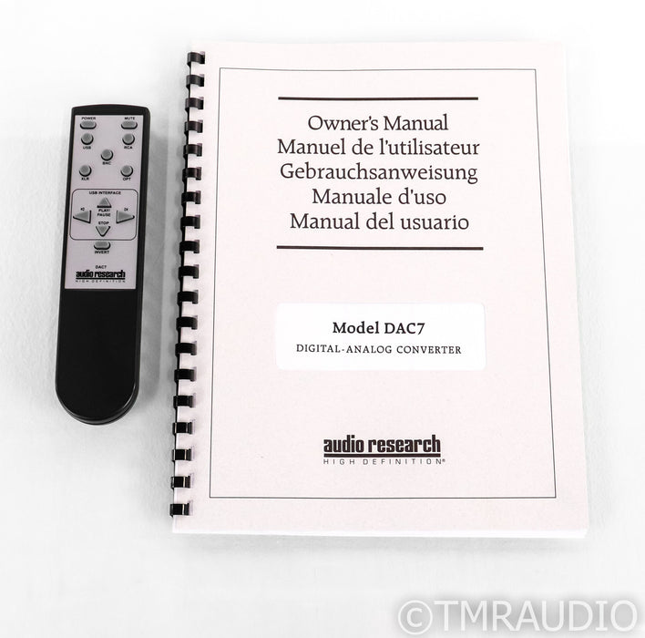 Audio Research DAC7 DAC; D/A Converter; USB; DAC-7