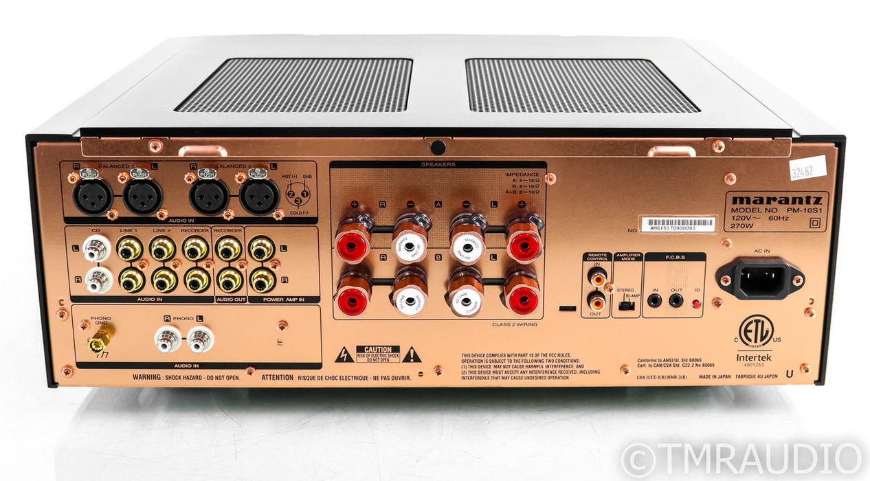Marantz PM-10S1 Stereo Integrated Amplifier; PM10; MM Phono; Black; Remote